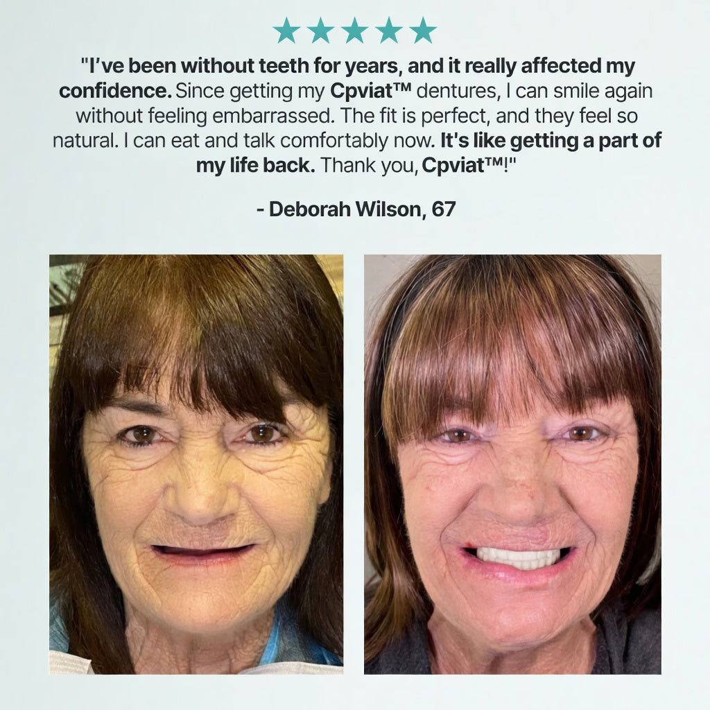 ✨Ends Today: 70% OFF! Cpviat™⏰ Custom-Fit Full Functional Dentures Make you more confident